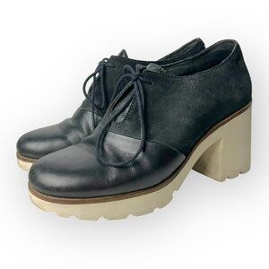 Camper Black and Cream Ankle Boots